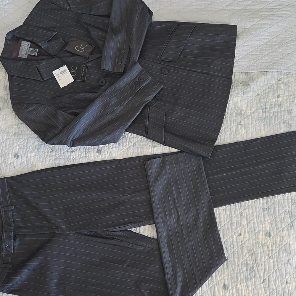 SOLD. Guess Charcoal Pinstripe Blazer and Pants